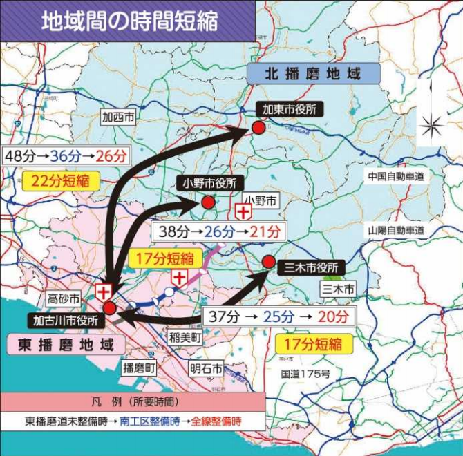東播磨南北道路 開通予定