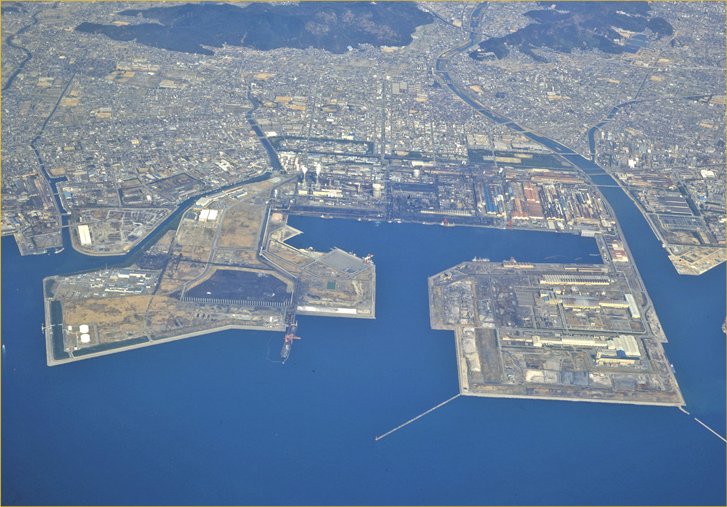 日本製鉄広畑を上空から見た全景