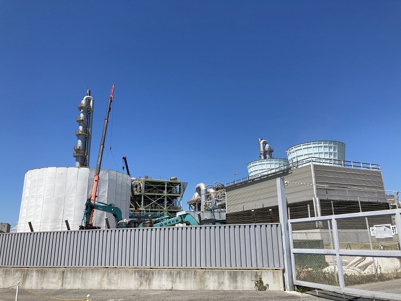 日本触媒の建設中プラント