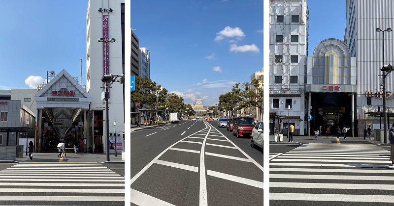 姫路駅から姫路城 見える