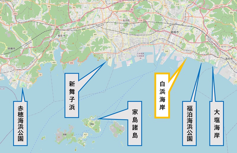 姫路駅から近い海