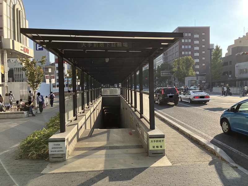 自転車の駐輪場