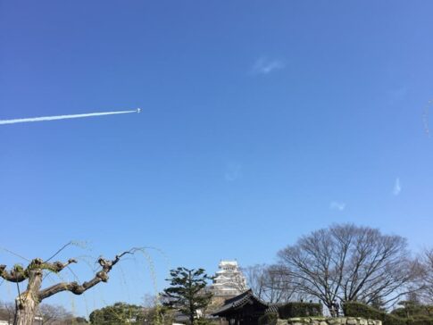 姫路城 ブルーインパルス